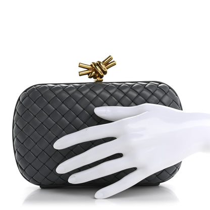 Bottega Veneta Nappa Intrecciato Minaudiere Knot Clutch Slate 2 of 6