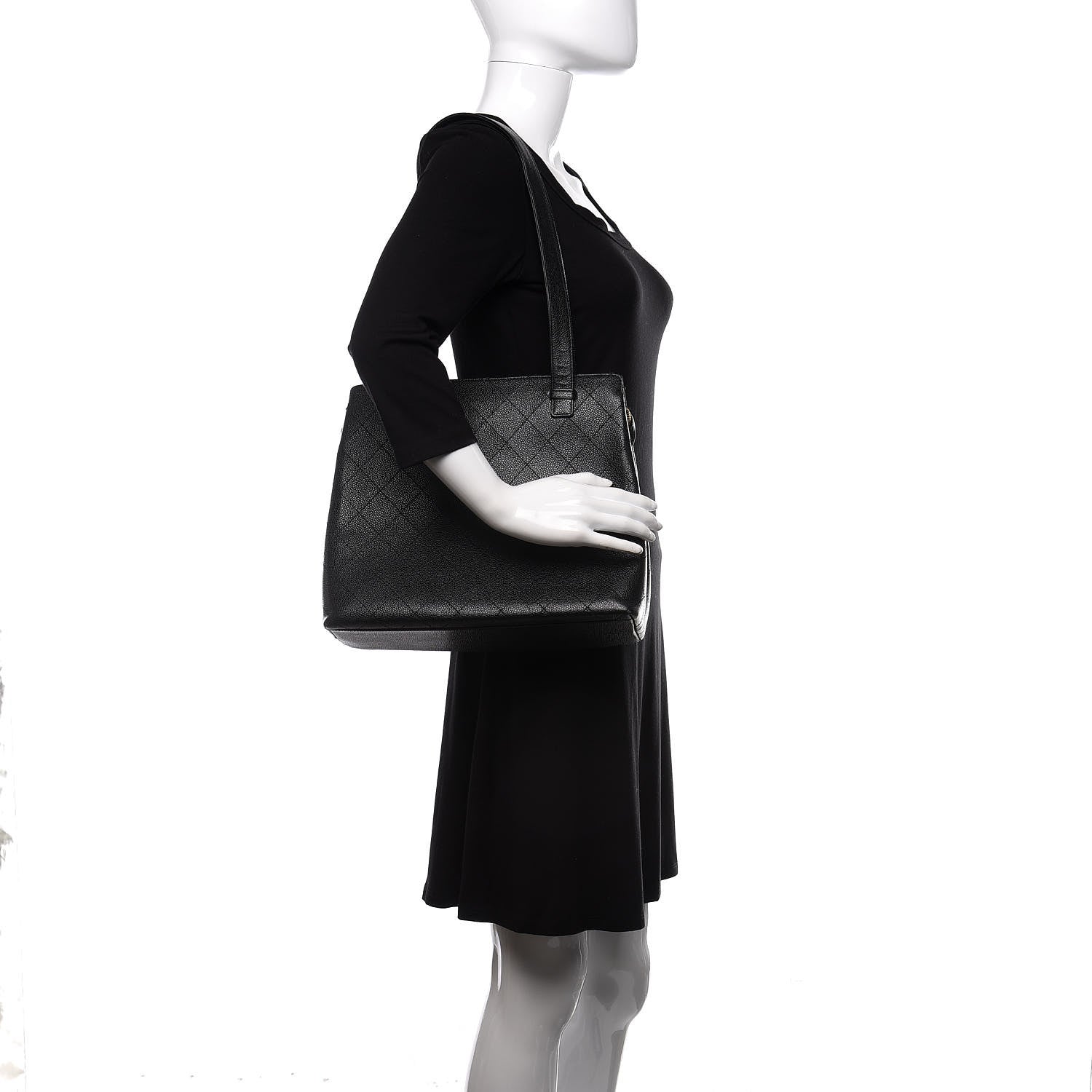 Chanel Caviar Quilted Shoulder Bag Black 2 of 10