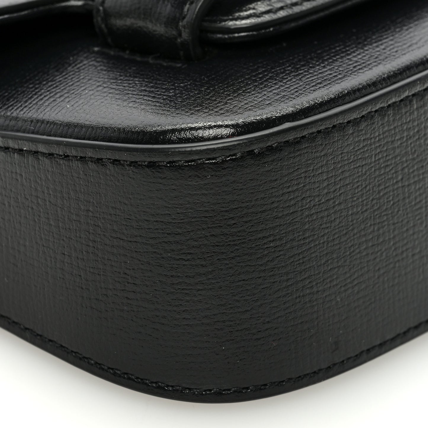 Azalea Calfskin Web Horsebit 1955 Wallet On Strap Black