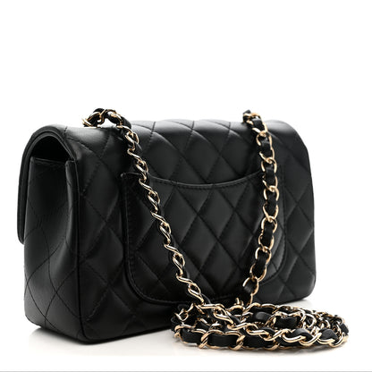 Chanel Lambskin Quilted Mini Rectangular Flap Black 3 of 11