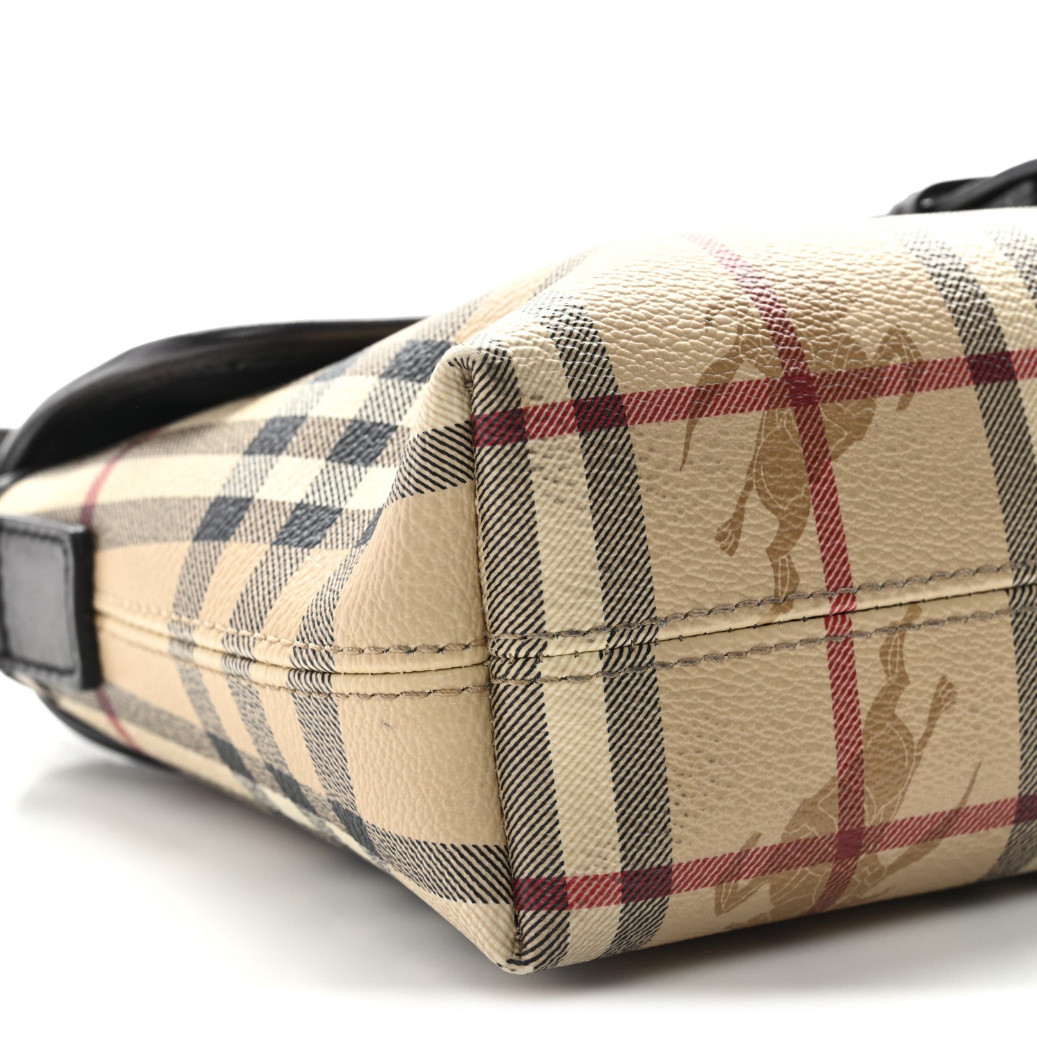 Burberry Haymarket Check Buckle Shoulder Bag Chocolate 10 of 12