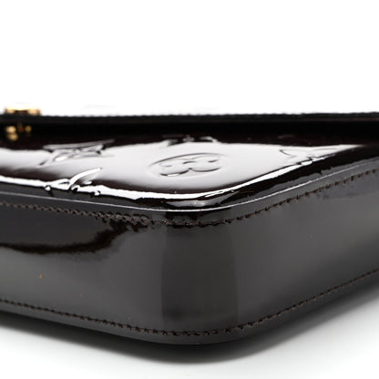 Louis Vuitton Vernis Pochette Felicie Chain Wallet Amarante 11 of 11