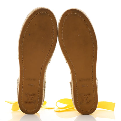 Louis Vuitton Canvas Monogram Starboard Wedge Espadrilles 37.5 Rose Pop 9 of 16