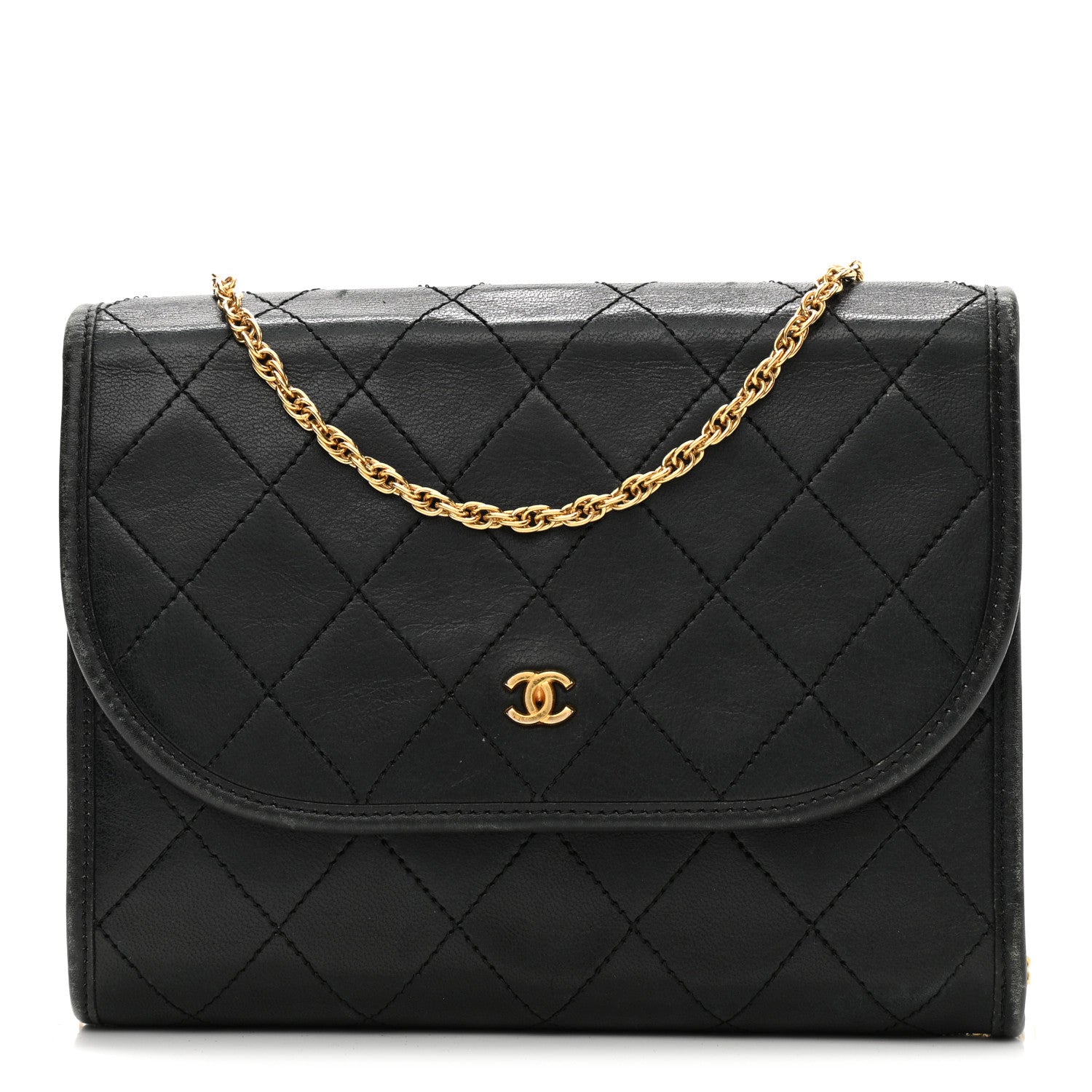 Chanel Lambskin Quilted Mini Evening Flap Black 1 of 11
