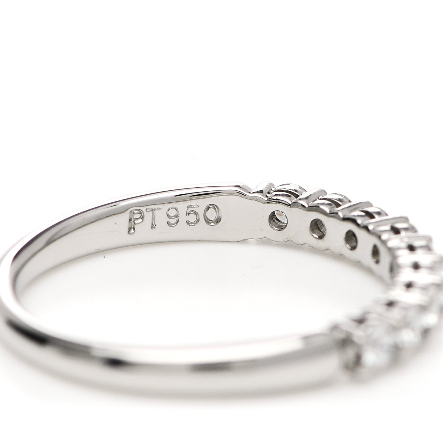Platinum Diamond .27ct 2.2mm Half Circle Embrace Band Ring 47 4