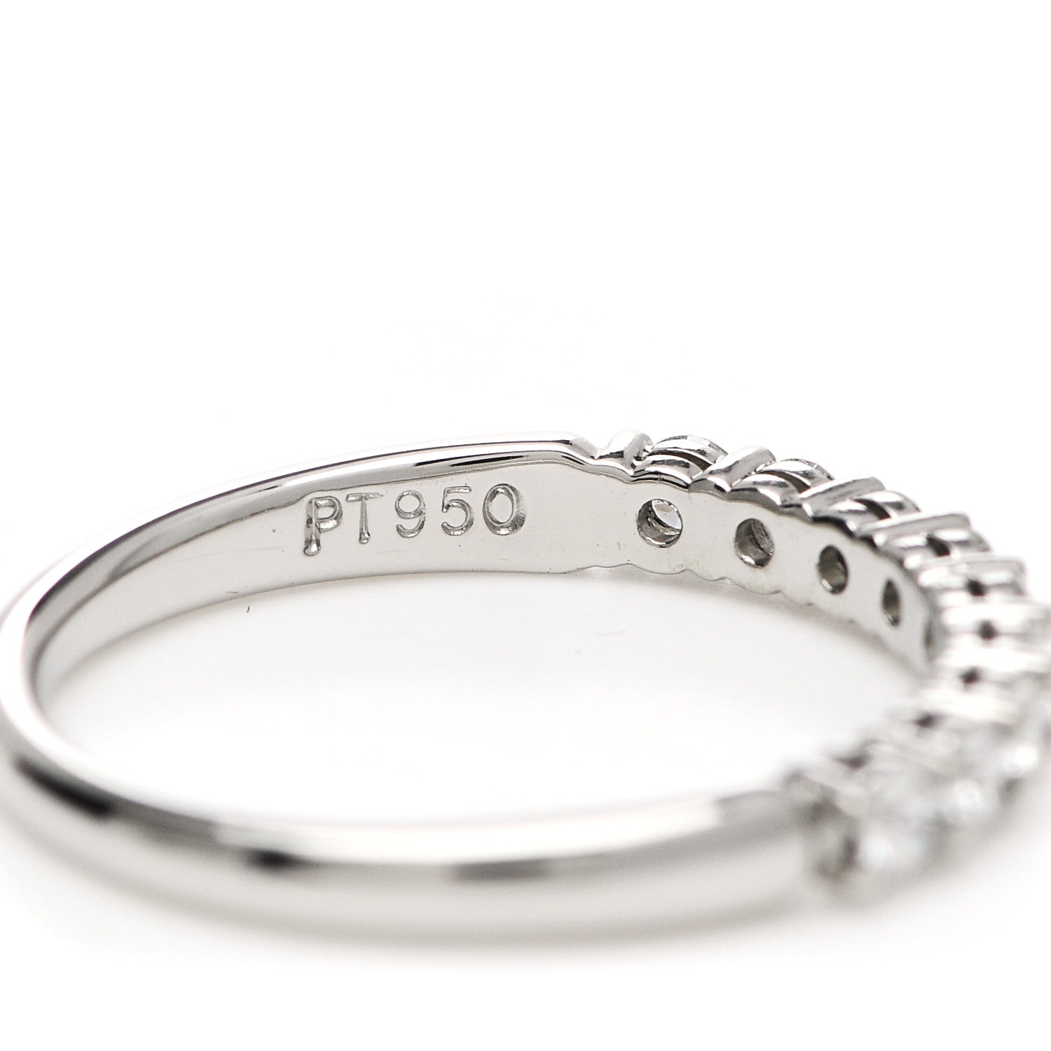 Tiffany Platinum Diamond .27ct 2.2mm Half Circle Embrace Band Ring 47 4 5 of 6