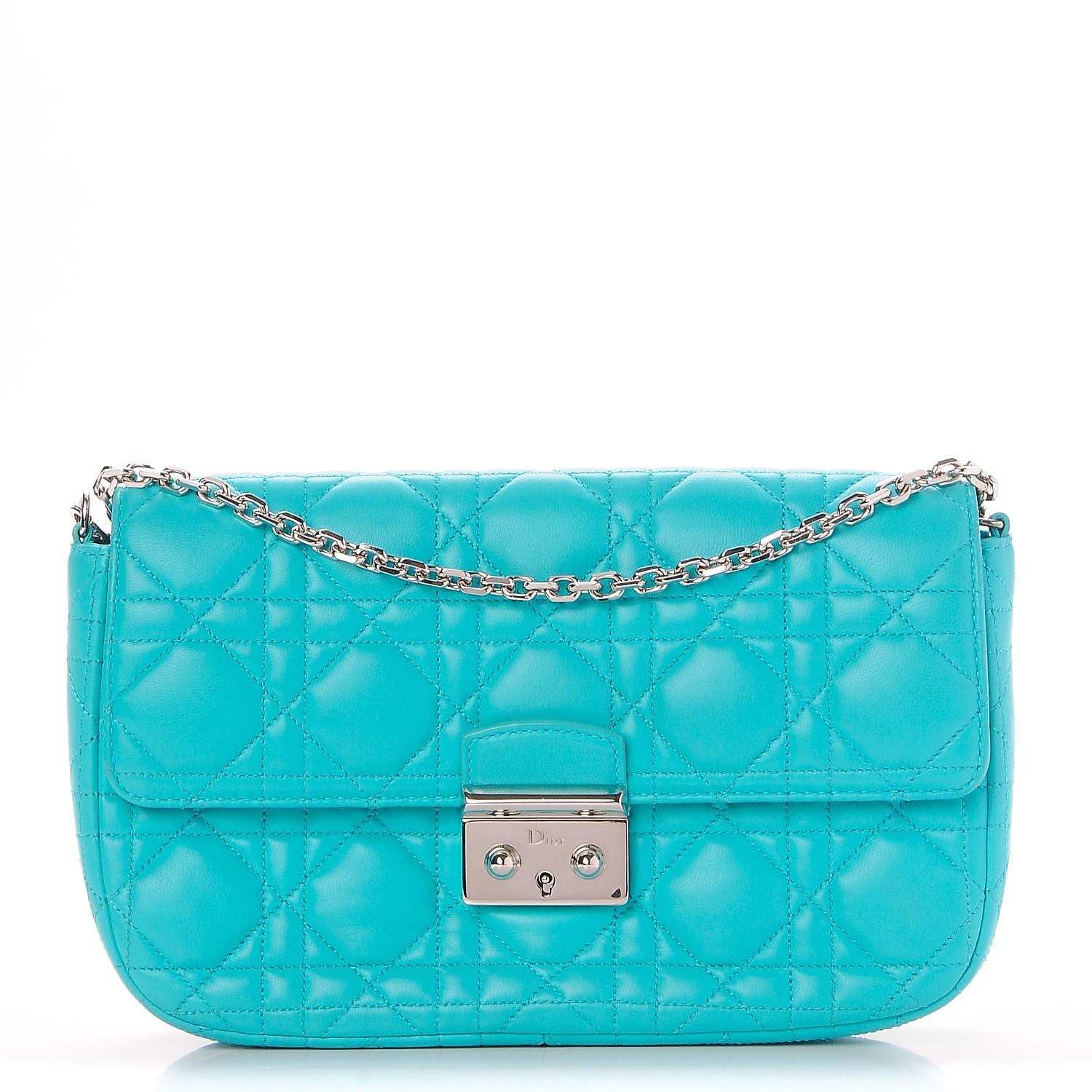 Christian Dior Lambskin Cannage Miss Dior Promenade Pouch Mer Du Sud 1 of 9