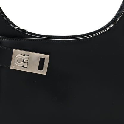 Salvatore Ferragamo Soft Calfskin Gancini Hobo Black 7 of 9