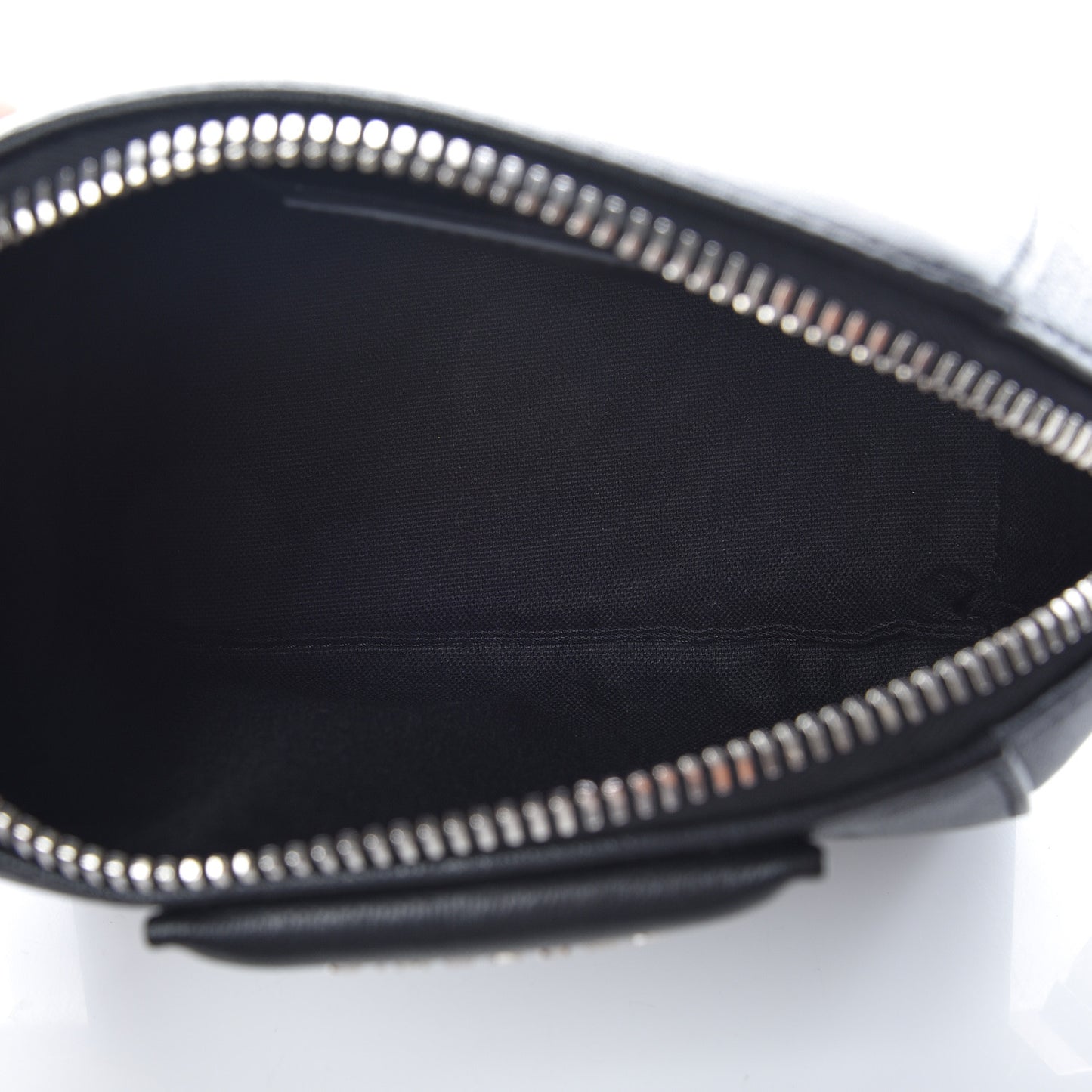 Sugar Goatskin Small Antigona Beauty Wristlet Black