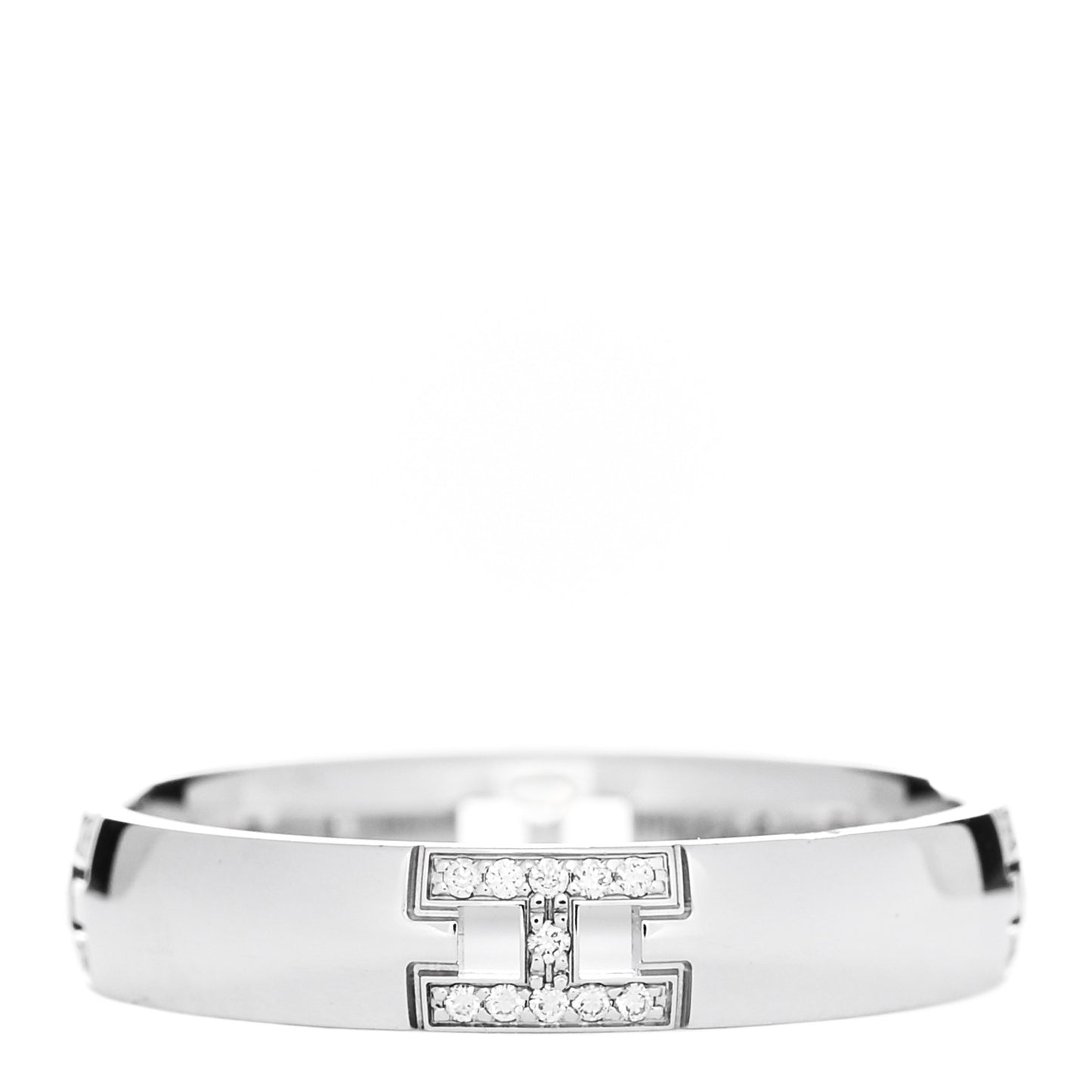 18K White Gold Diamond Ever Herakles Four-Station Wedding Band Ring 51 5.75