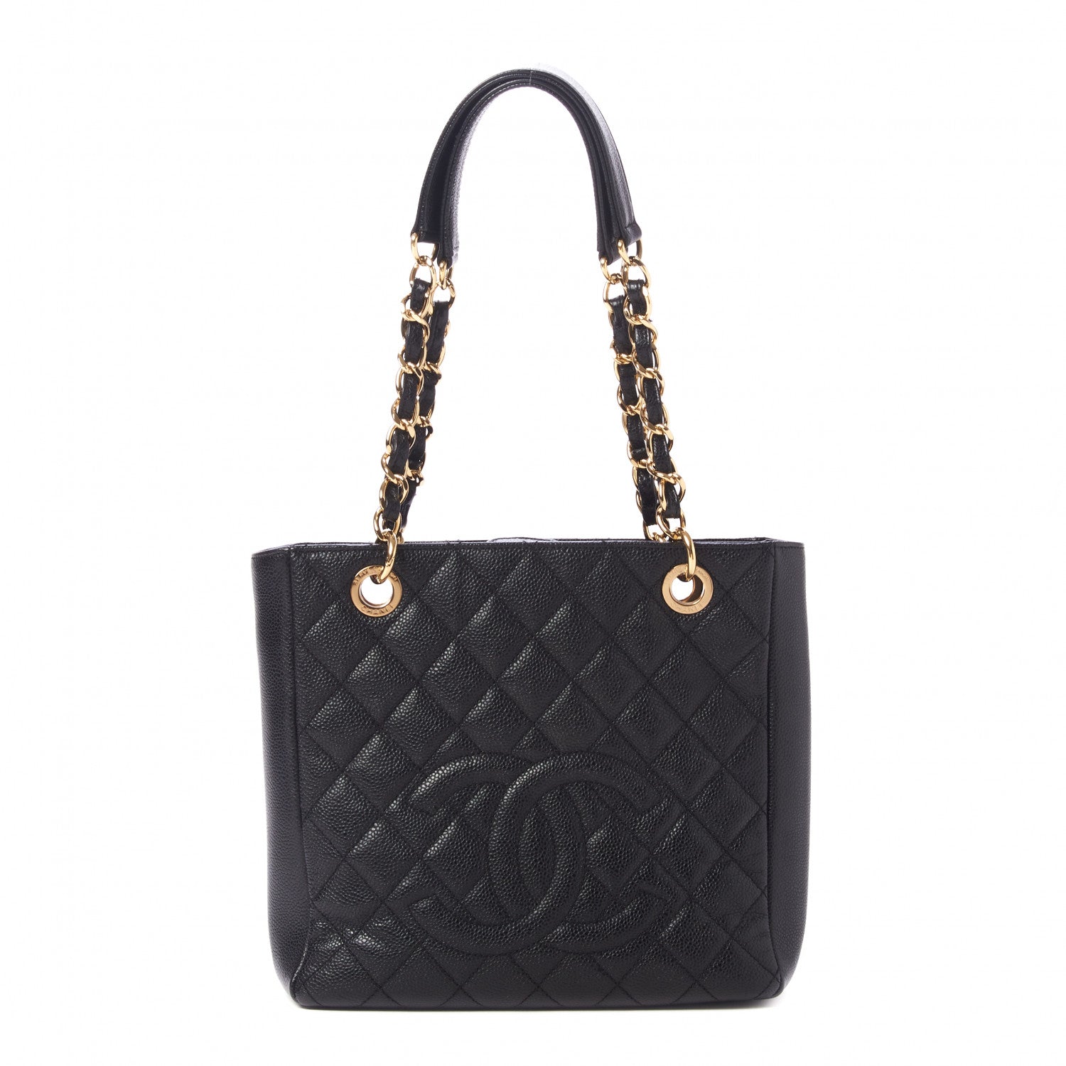 Chanel Caviar Quilted Petit Shopping Tote PST Black 1 of 9