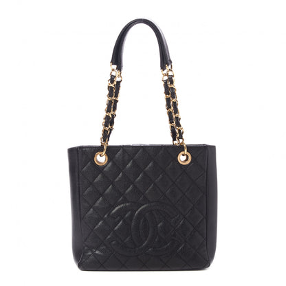 Chanel Caviar Quilted Petit Shopping Tote PST Black 1 of 9