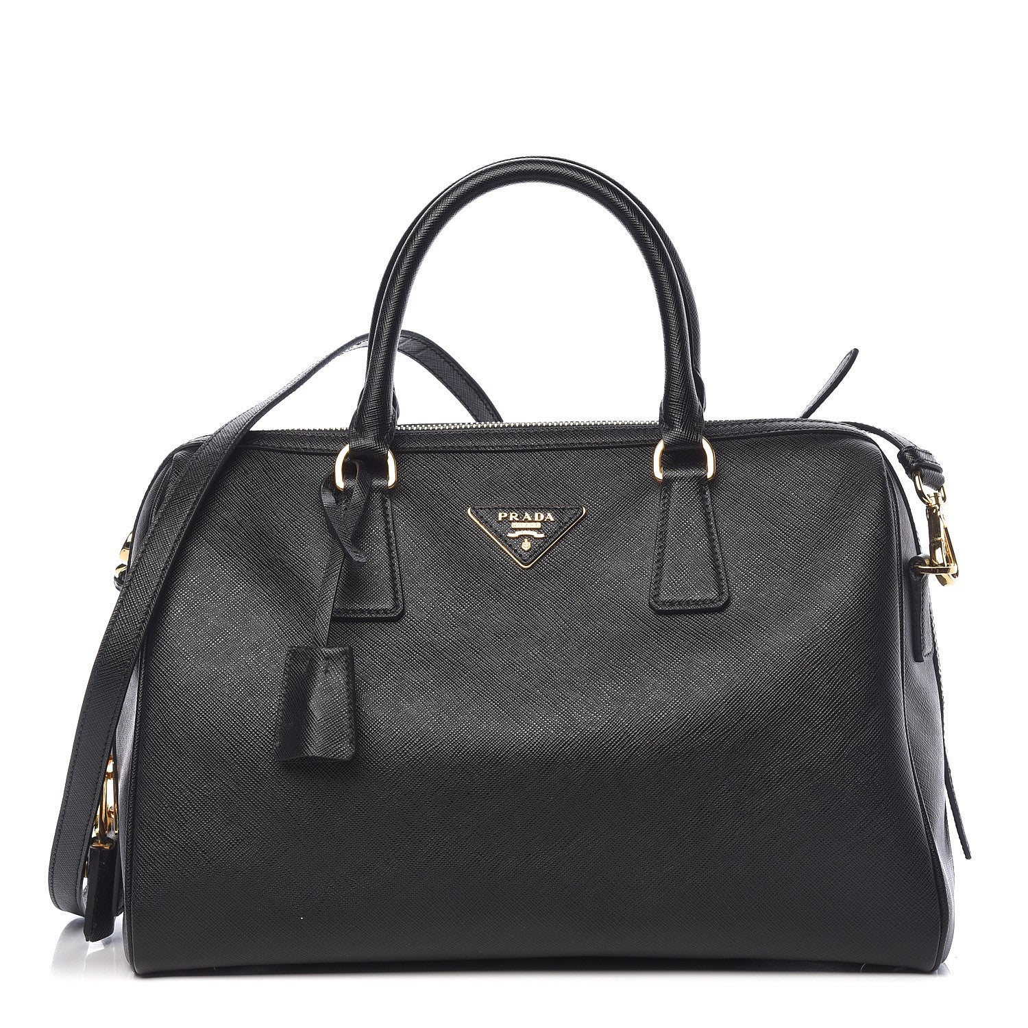 Prada Saffiano Lux Bowler Black 1 of 10
