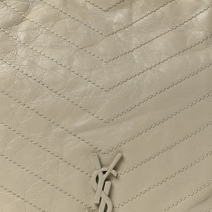 Saint Laurent Crinkled Calfskin Matelasse Monogram Large Niki Shopper Tote Cream Soft 8 of 10