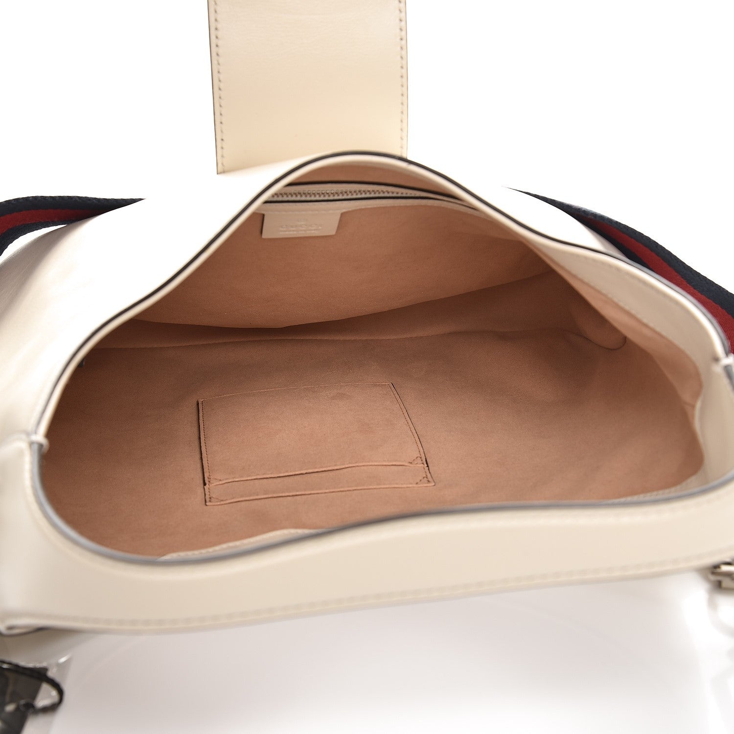 Gucci Calfskin Web Stripe Medium Dionysus Hobo White 6 of 8