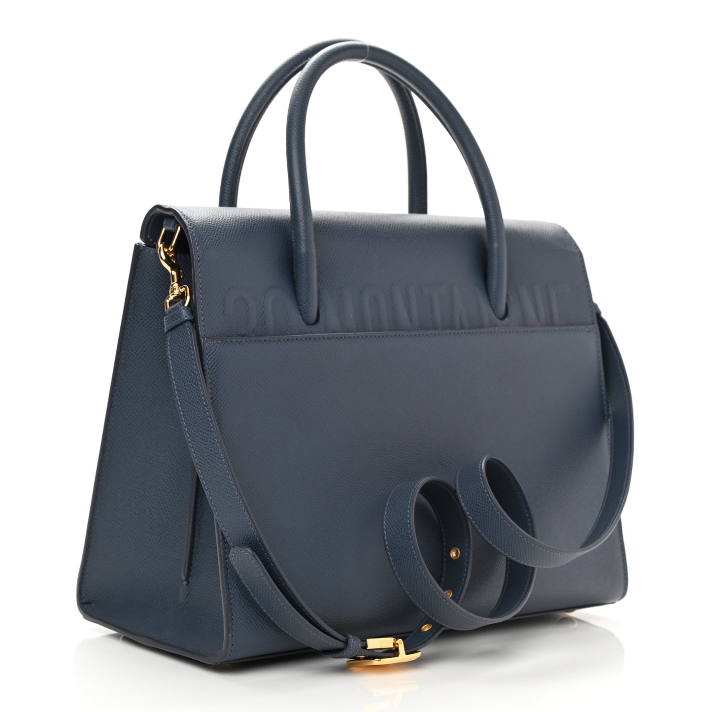 Grained Calfskin Large St. Honore Tote Blue