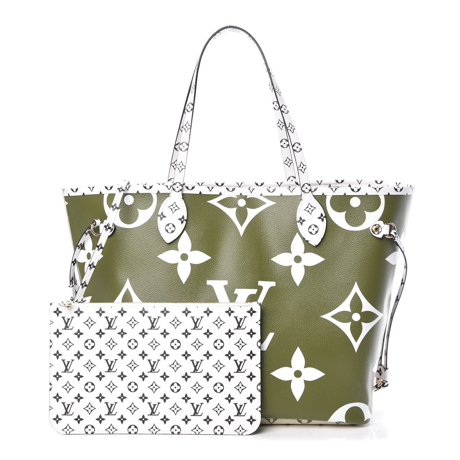 Louis Vuitton Monogram Giant Neverfull MM Kaki 1 of 10