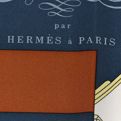 Hermes Silk Springs Springs Scarf 90 Creme Gris Fonce 2 of 5