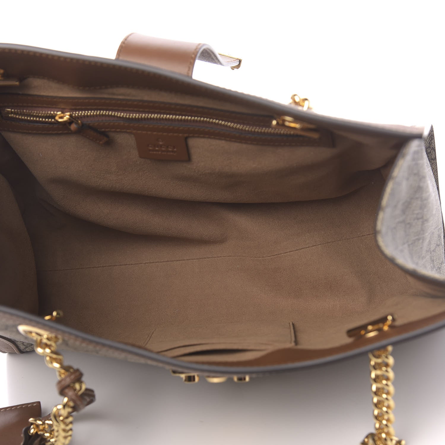 Gucci GG Supreme Monogram Medium Padlock Tote Beige Cuir 5 of 10