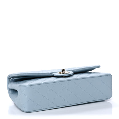 Chanel Caviar Quilted Medium Double Flap Light Blue 3 of 10