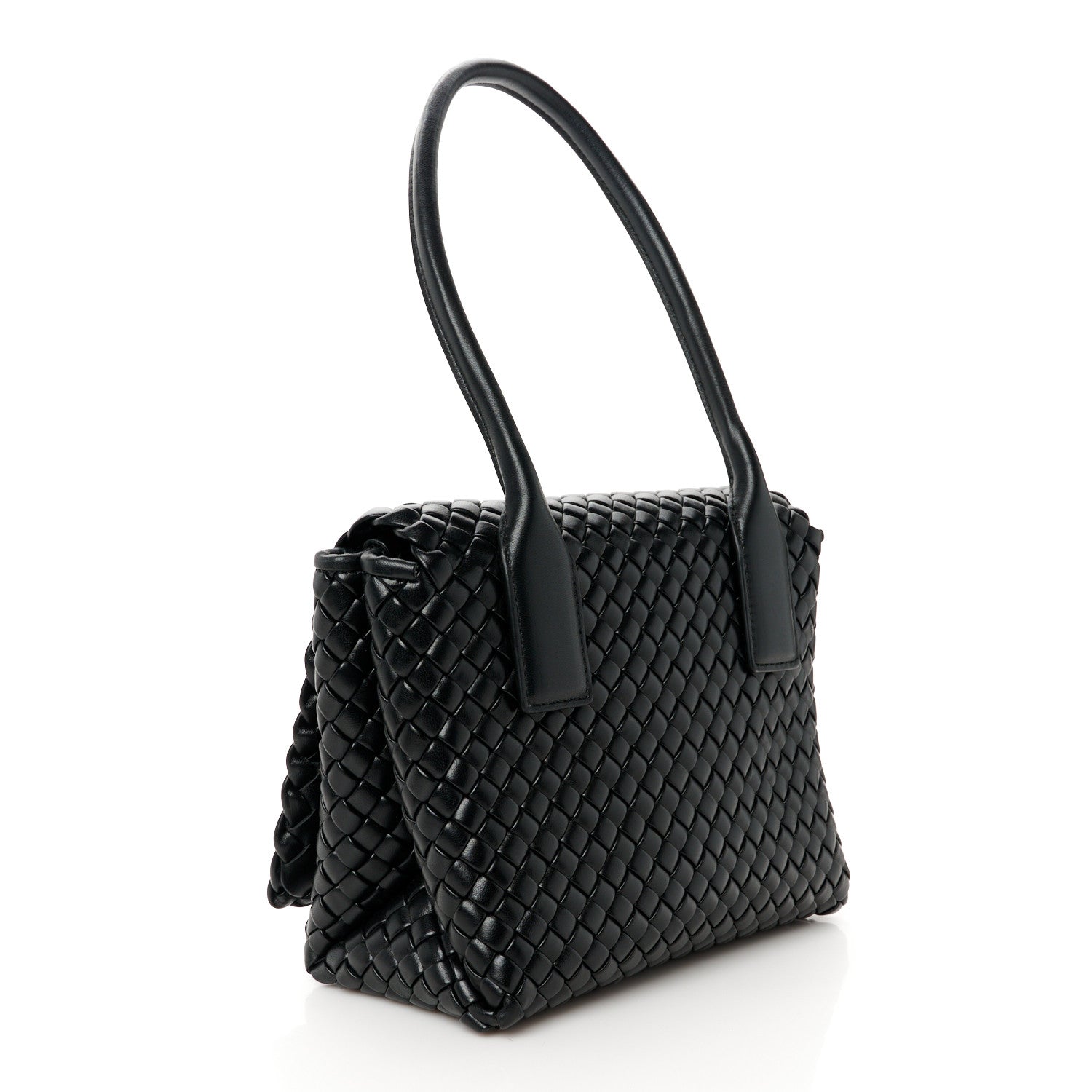 Bottega Veneta Nappa Intrecciato Patti Top Handle Bag Black 3 of 11