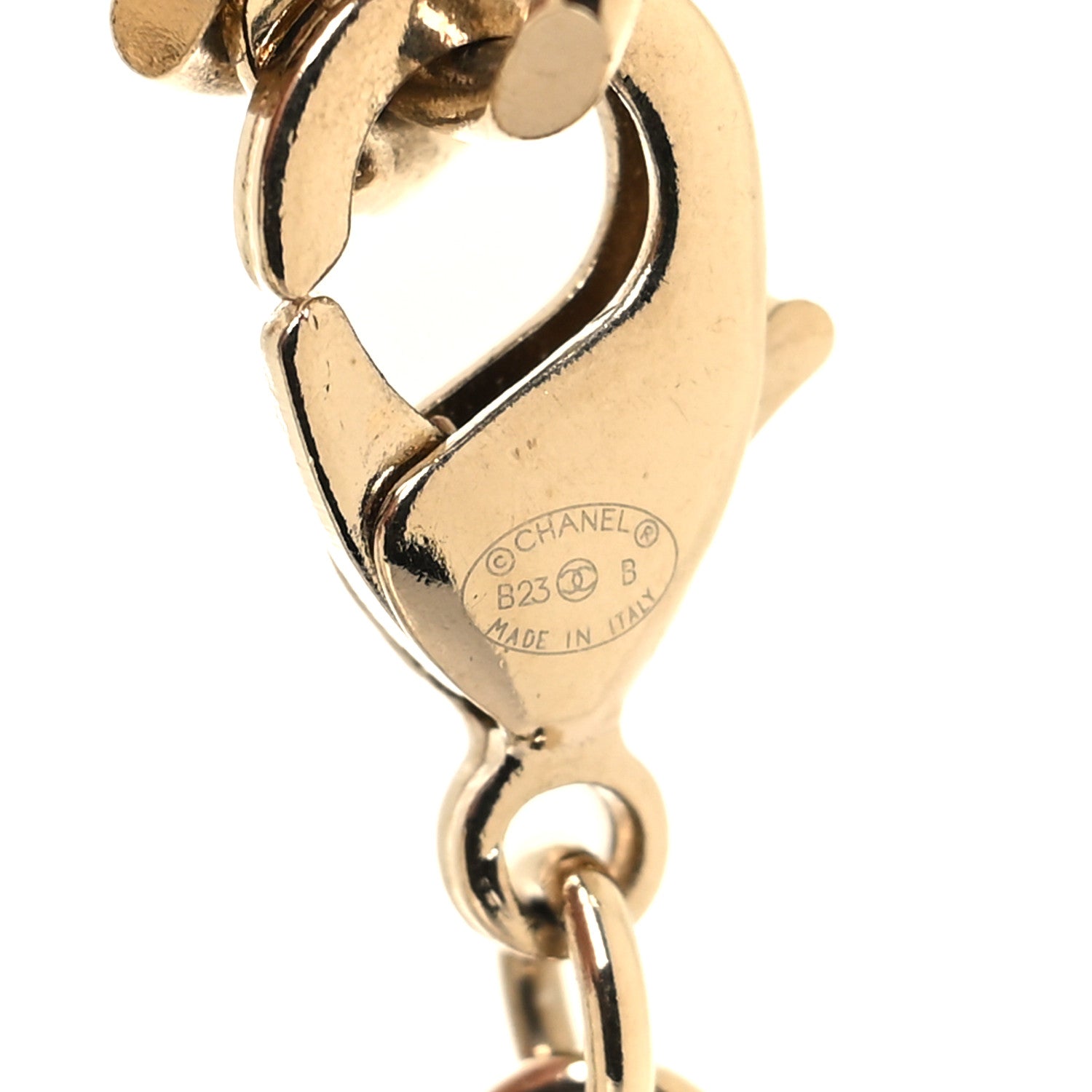 Chanel Crystal Pearl CC Chain Charm Bracelet Gold 4 of 5