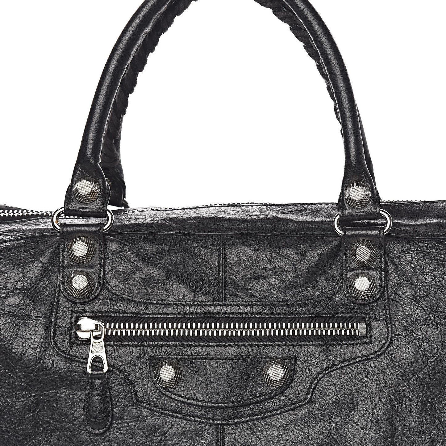 Agneau Giant 12 Silver Hardware Work Black
