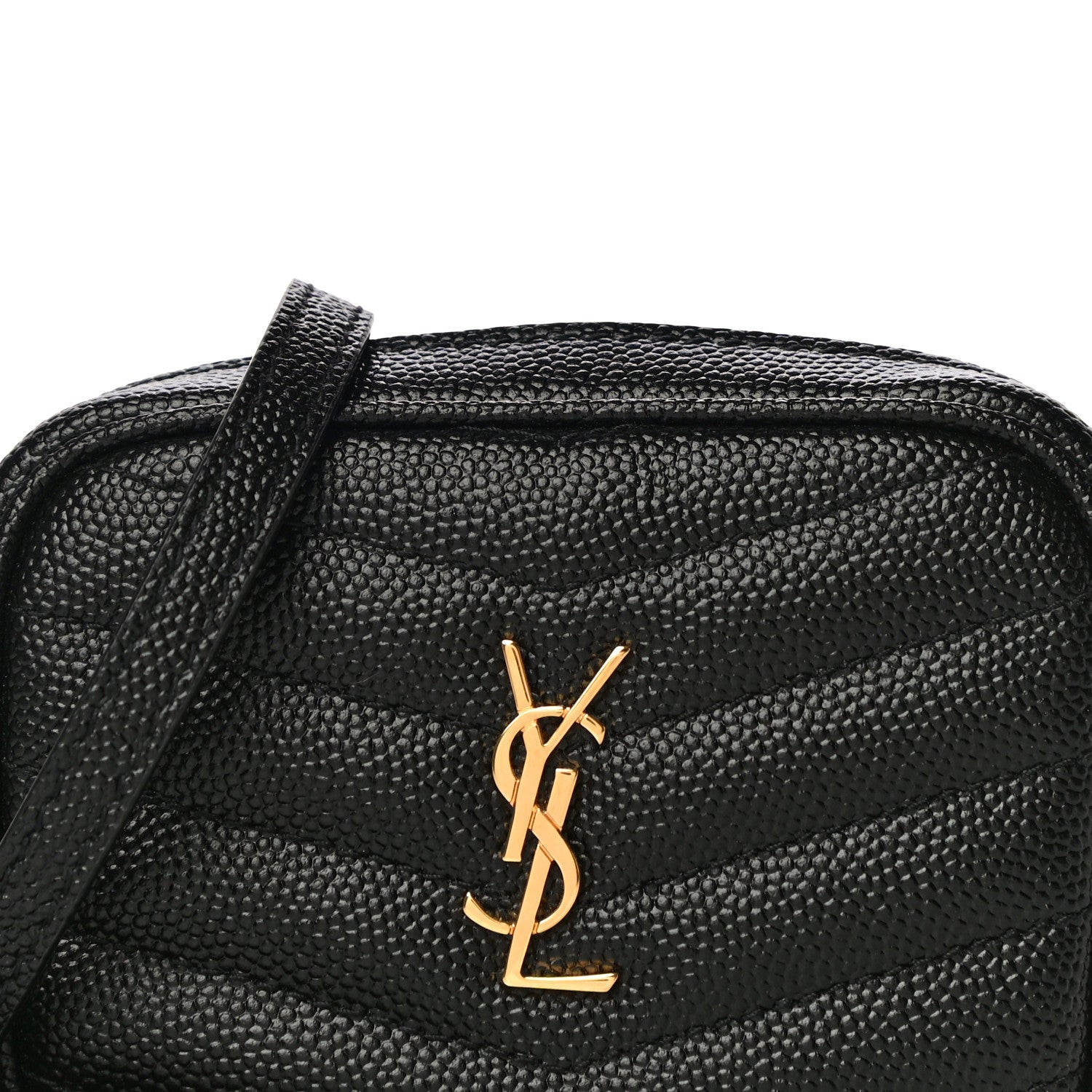 Saint Laurent Grain De Poudre Matelasse Monogram Baby Lou Camera Bag Black 8 of 10