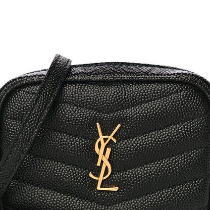 Saint Laurent Grain De Poudre Matelasse Monogram Baby Lou Camera Bag Black 8 of 10
