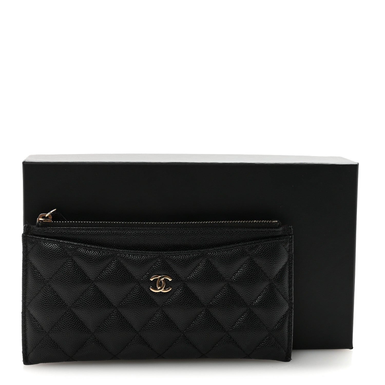 Chanel Caviar Quilted Classic Zip Pouch Black 8 of 8