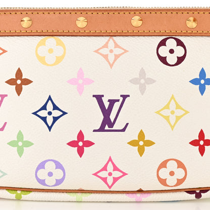 Louis Vuitton Monogram Multicolor Pochette Accessories White 7 of 9