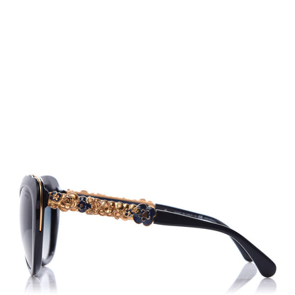 Chanel Acetate Bijou Cat Eye Polarized Sunglasses 5354 Black 3 of 8