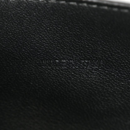 Balenciaga Shiny Calfskin Monochrome Crocodile Embossed Hourglass Top Handle Bag XS Black 8 of 11
