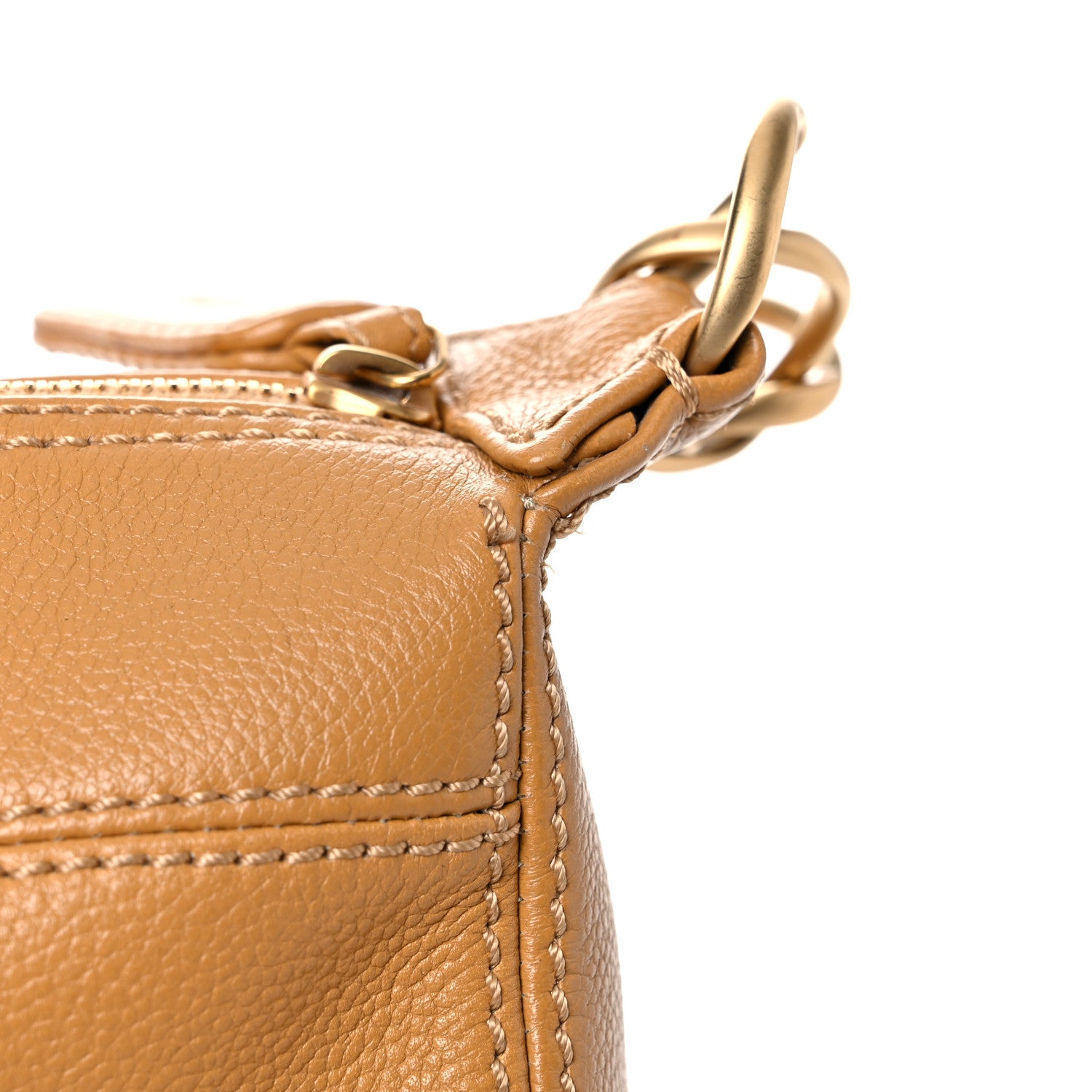 Chanel Caviar CC Chain Shoulder Bag Beige 15 of 16