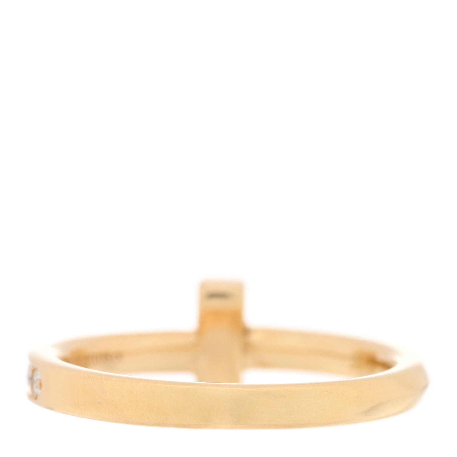 Tiffany 18K Yellow Gold Diamond 2.5mm T T1 Ring 54 7 3 of 4