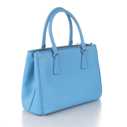 Prada Saffiano Small Galleria Double Zip Tote Mare 3 of 8