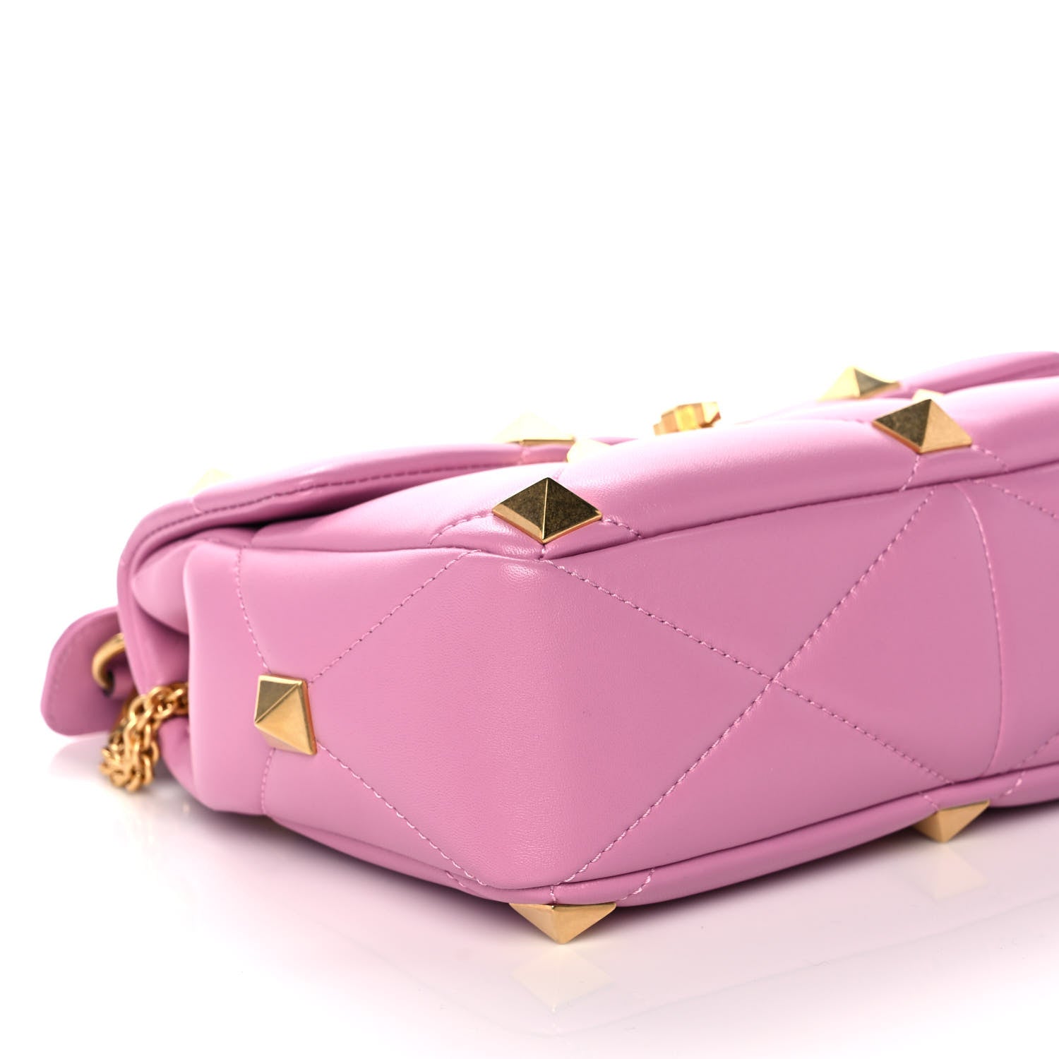 Valentino Garavani Nappa Large Roman Stud Shoulder Bag Giacinto 9 of 11