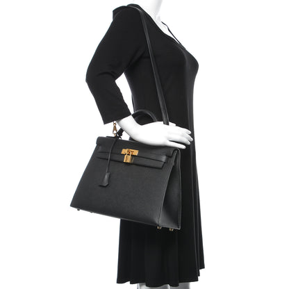 Hermes Epsom Kelly Sellier 32 Black 2 of 45