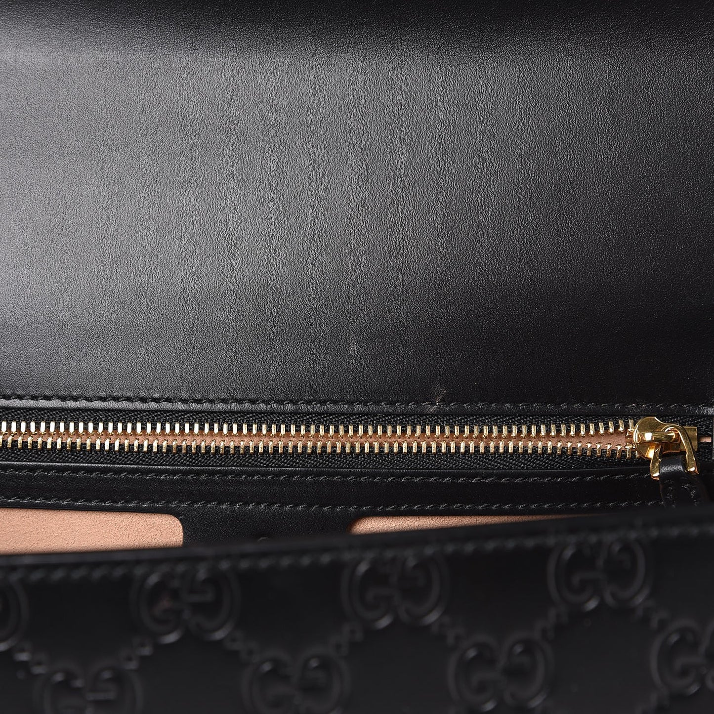 Guccissima Medium Padlock Shoulder Bag Black