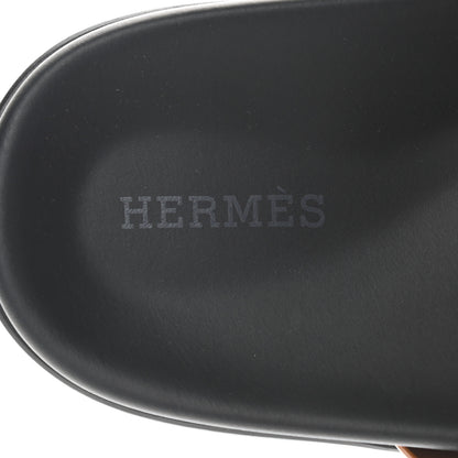 Hermes Calfskin Womens Chypre Sandals 37 Naturel 7 of 9