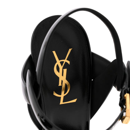 Saint Laurent Patent Tribute 105 Platform Sandals 37 Black 8 of 10