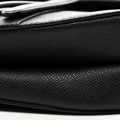 Christian Dior Grained Calfskin Saddle Bag With Strap Black 10 of 11
