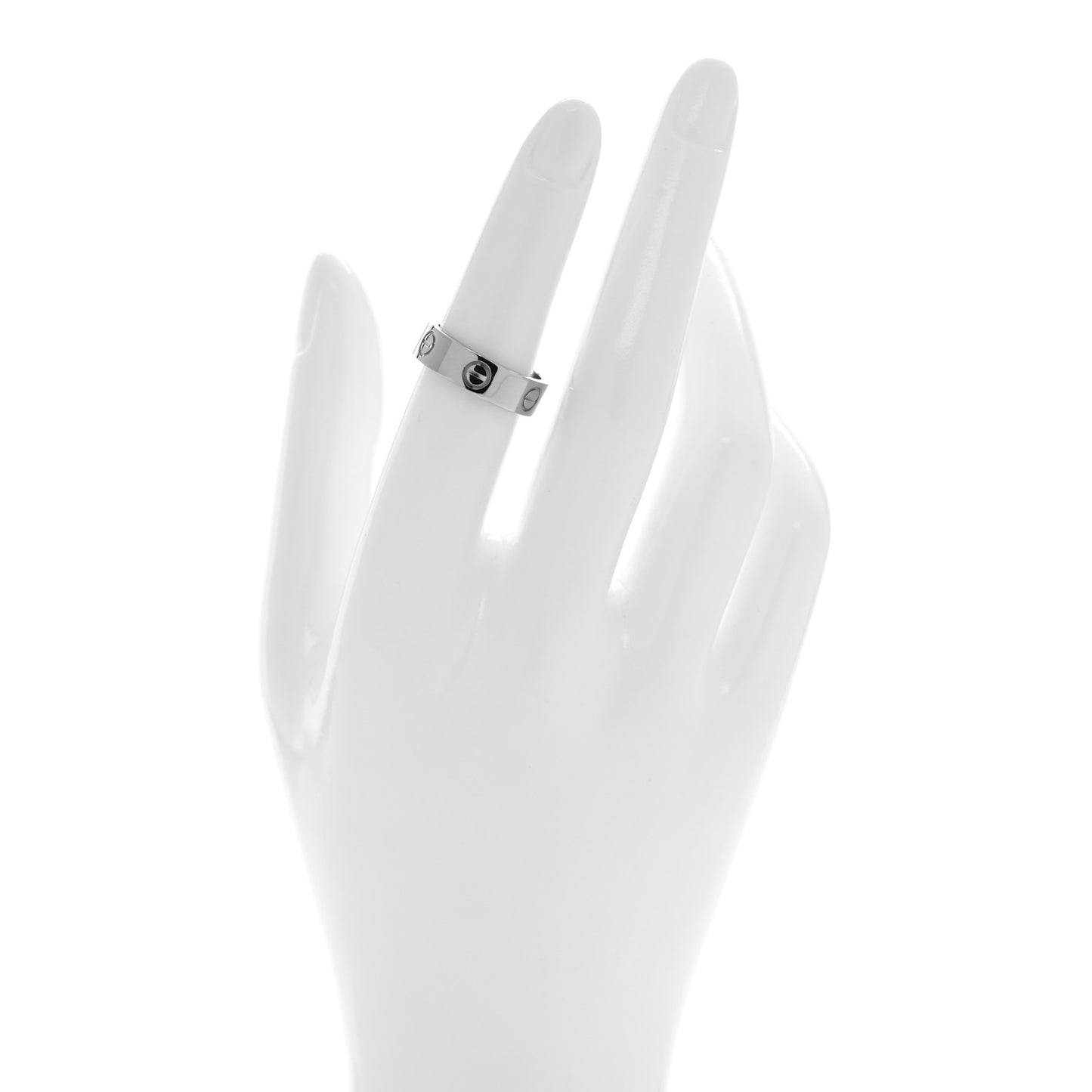 18K White Gold 5.5mm LOVE Ring 52 6