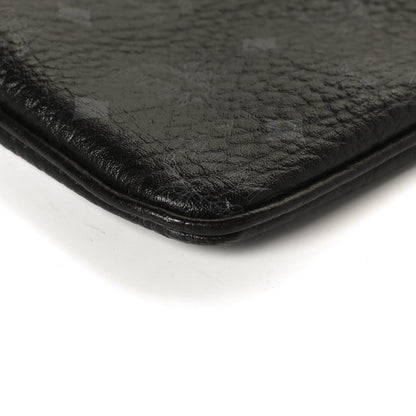 MCM Visetos Anya Shopper Tote Pouch Black 10 of 10