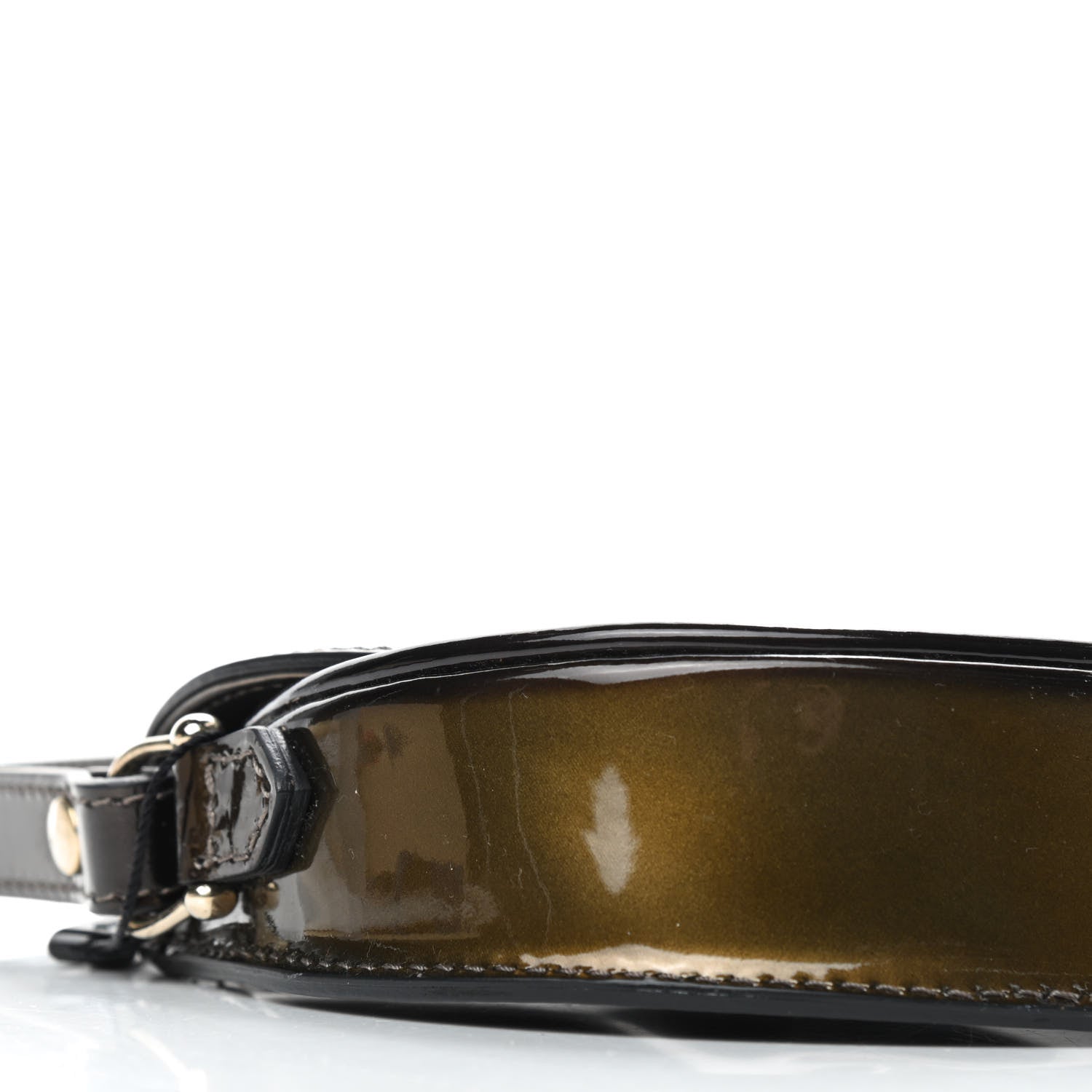 Burberry Patent Calfskin Georgie Mini Crossbody Bag Dark Nickel 4 of 8