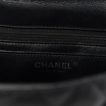 Chanel Caviar Quilted Jumbo Single Flap Black 12 of 14