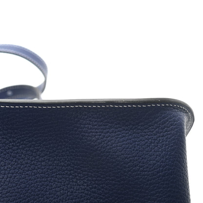 Hermes Taurillon Clemence Halzan 31 GM Bleu Encre 11 of 11