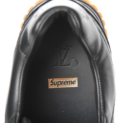 Louis Vuitton X SUPREME Calfskin Run Away Sneakers 7.5 Black 8 of 10