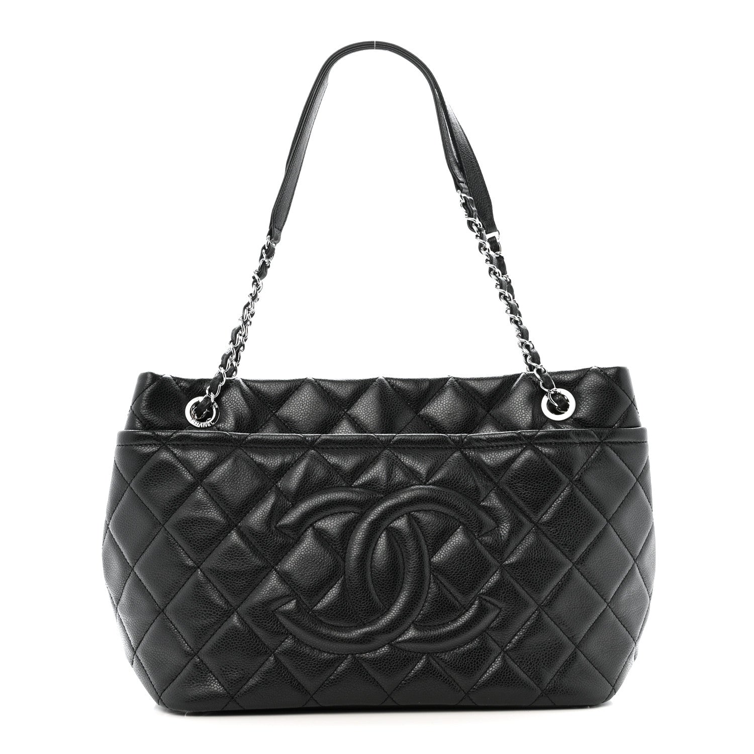 Chanel Caviar Quilted CC Timeless Soft Tote Black 1 of 15