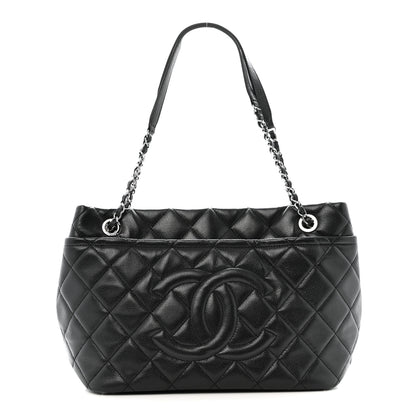 Chanel Caviar Quilted CC Timeless Soft Tote Black 1 of 15